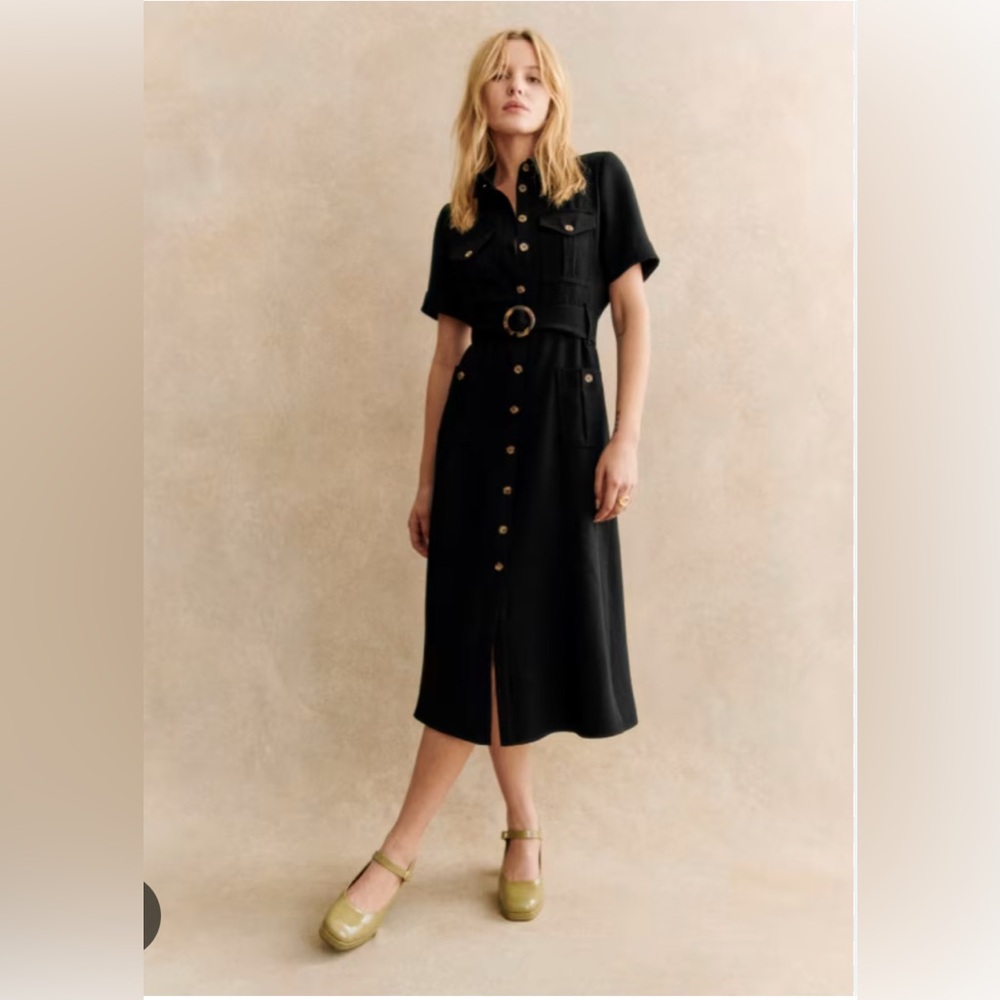 Sézane Raquel Dress in Black